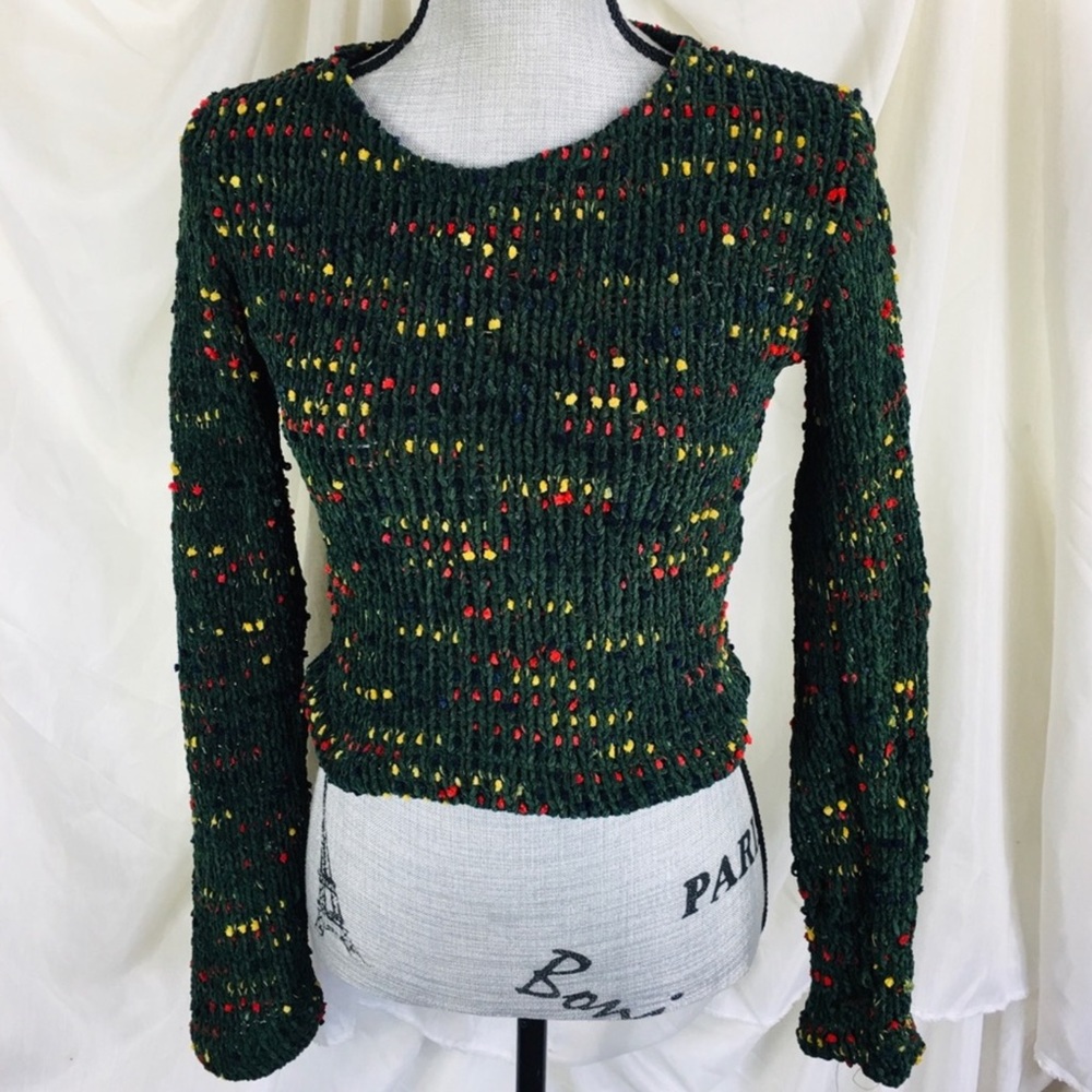 Zara dark green knit sweater